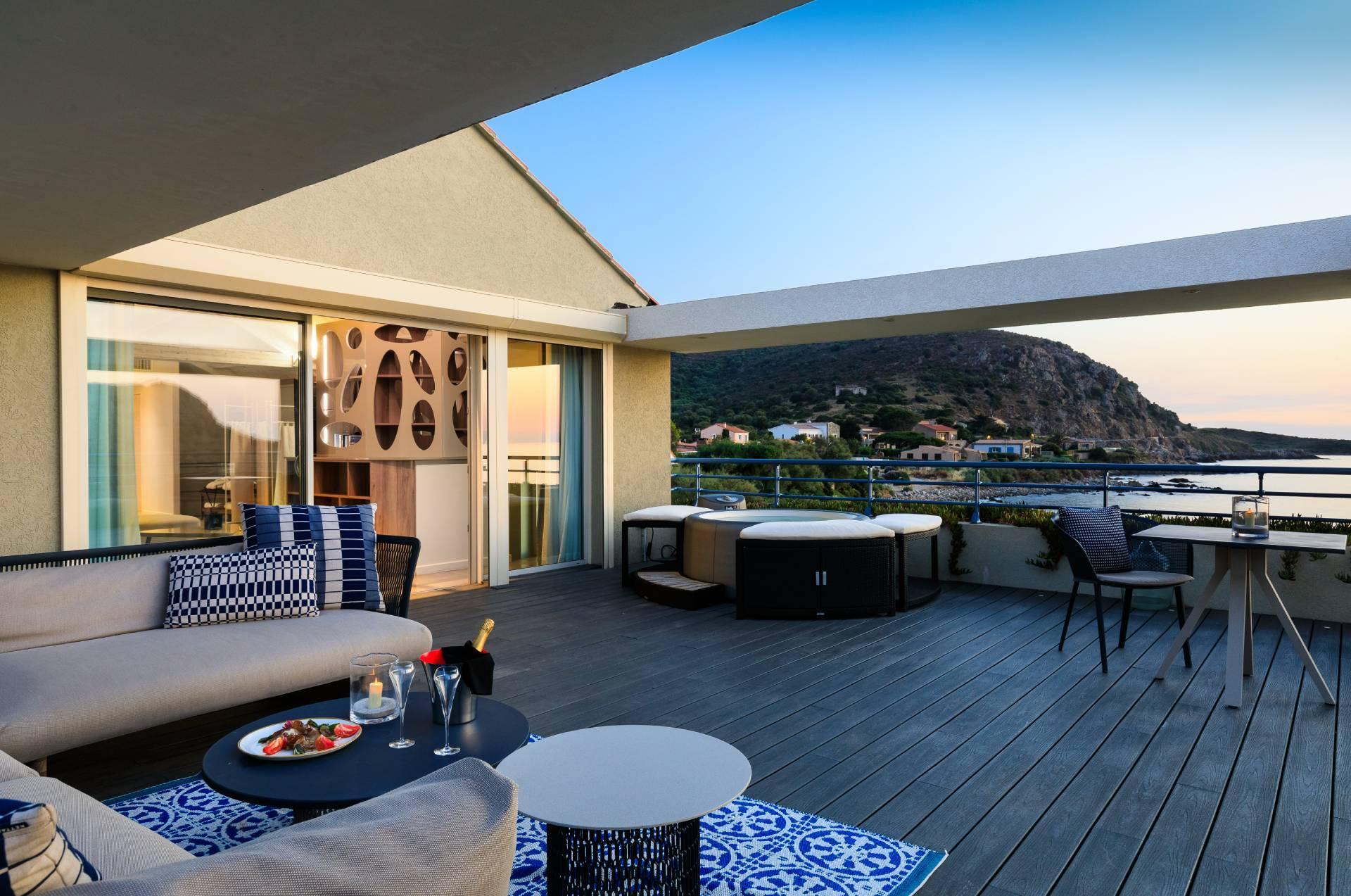 Chambre Prestige vue mer | Best Western Premier Hôtel Santa Maria à l'Île-Rousse