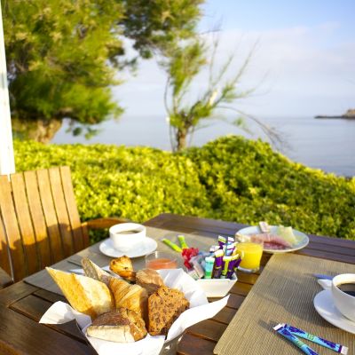 Breakfast Hotel Ile Rousse Santa Maria Terrace Sea View 11
